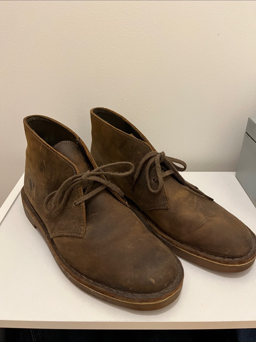 Clarkes Brown Leather Boots for Men